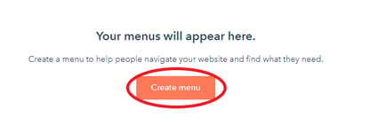 Create a menu in HubSpot