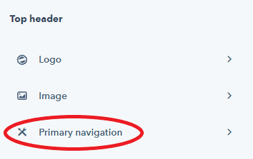 Primary navigation 